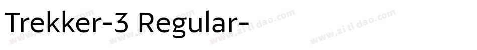 Trekker-3 Regular字体转换